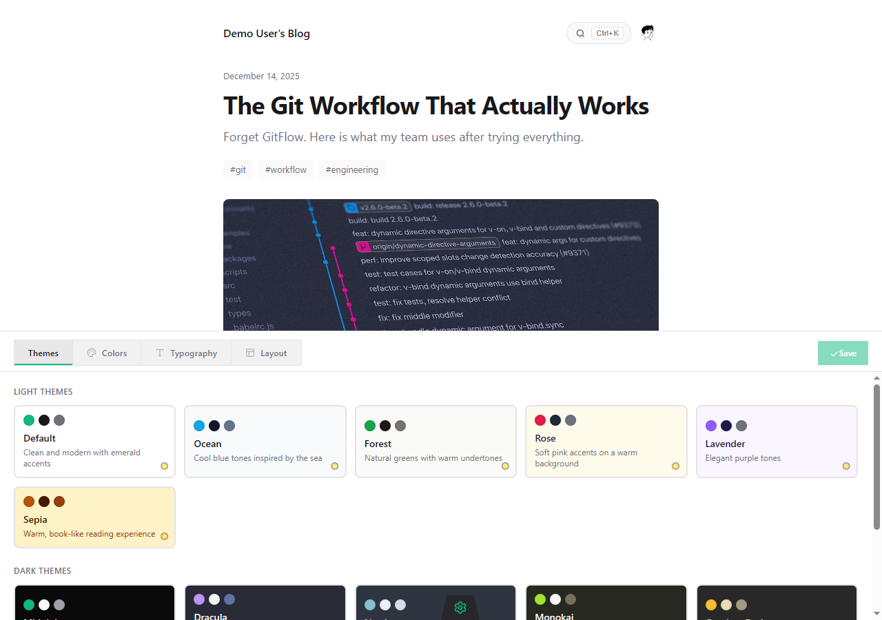 WriteKit Reader Settings