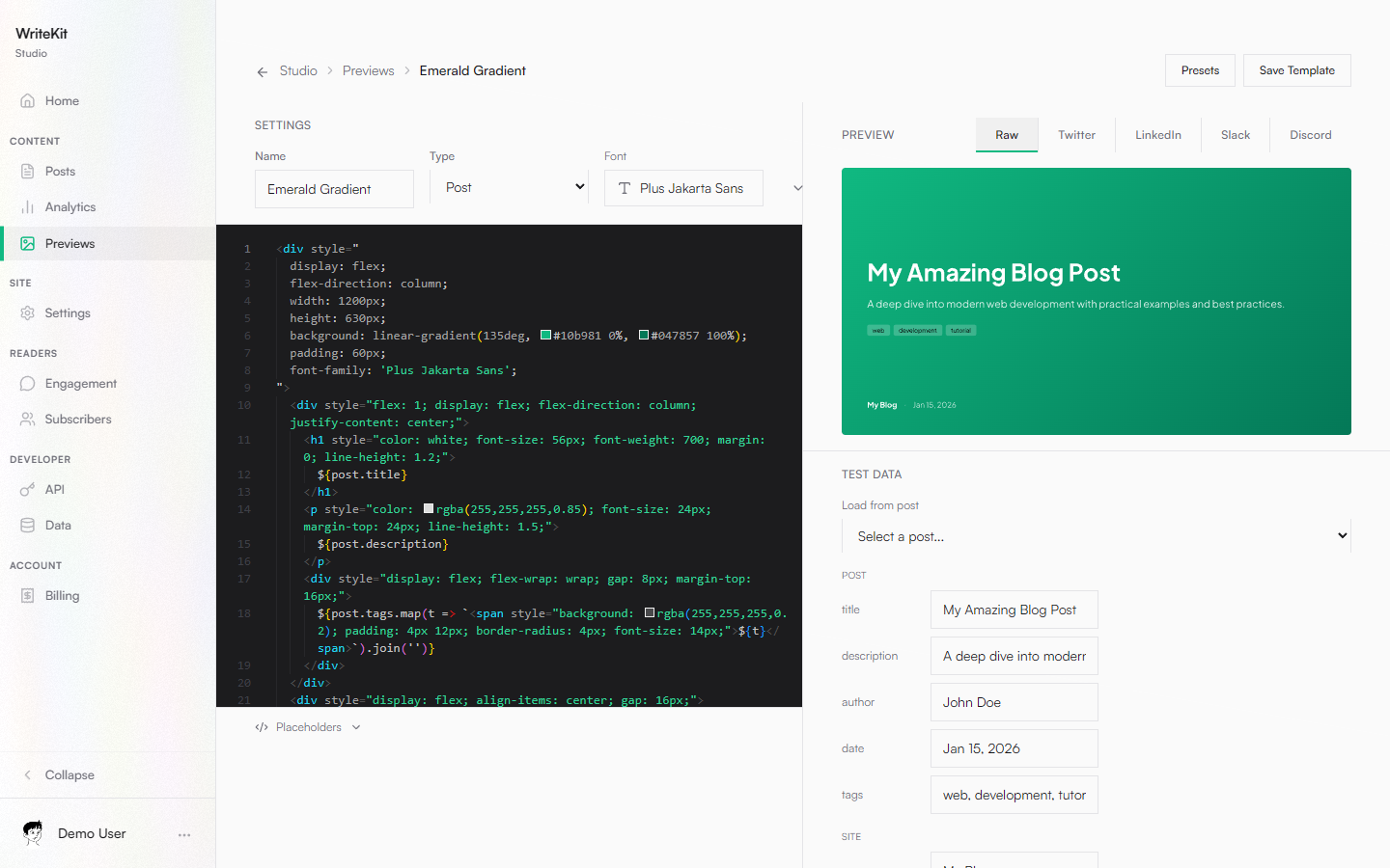 WriteKit Social Previews